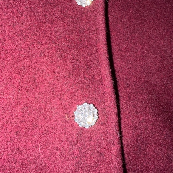 J. Crew Factory Burgundy Pea Coat - Picture 4 of 5